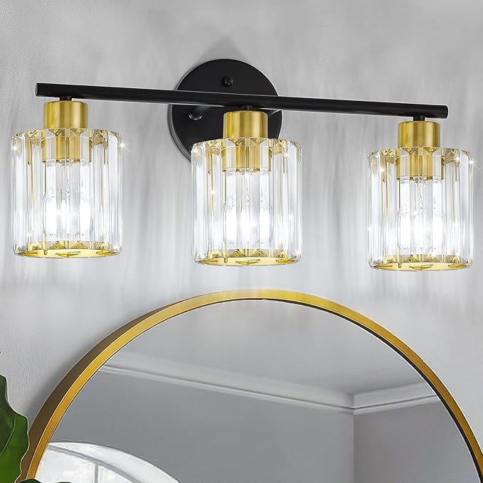 Crystal Bathroom Light Fixtures, Bathroom Lighting Fixtures Over Mirror by Kvhiiw