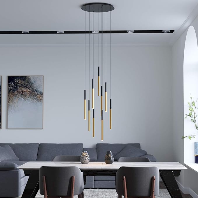 ALTAIR 9 Mini Pendant Lighting Black-Brass - Image 4