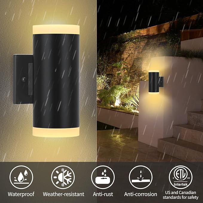 Outdoor Wall Light, ZUUKOLE Waterproof Exterior Wall Sconce, Anti-Rust Aluminum - Image 5