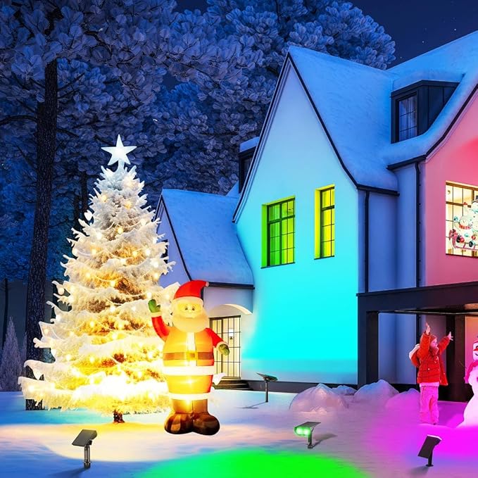 Solar Lights Outdoor Waterproof, Consciot 16 LEDs IP67 Spot Lights Outdoor - Image 7