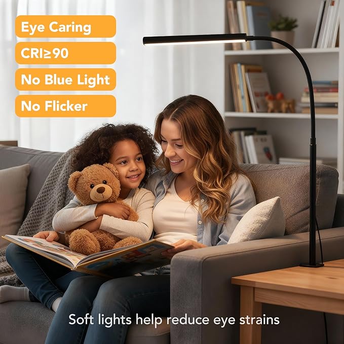 Small LED Desk Lamp with Clamp, Eye-Caring Clip on Lamp - Image 5