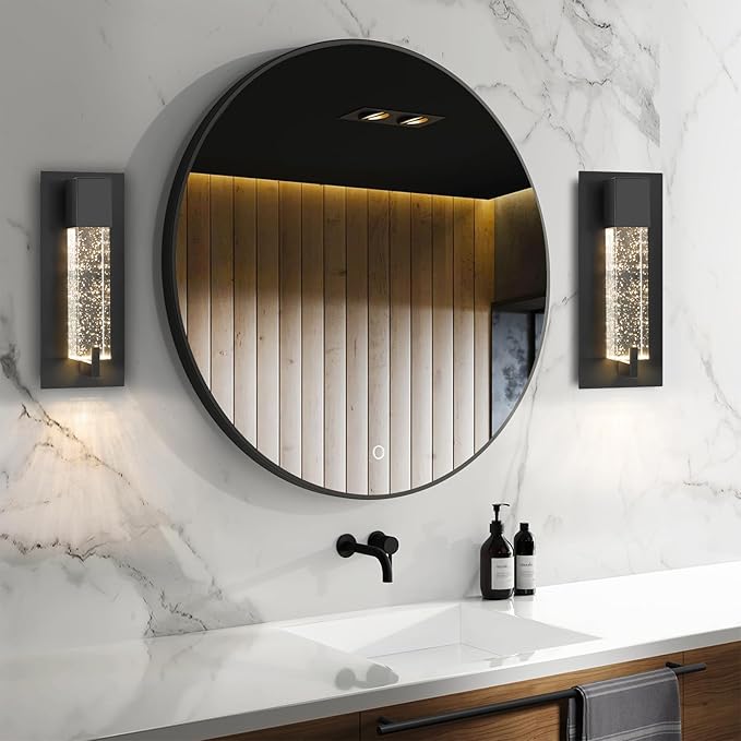 WOSHITU LED Wall Sconce Light: 11 Inch Black Modern Sconces Wall Lighting 3000K - Image 4