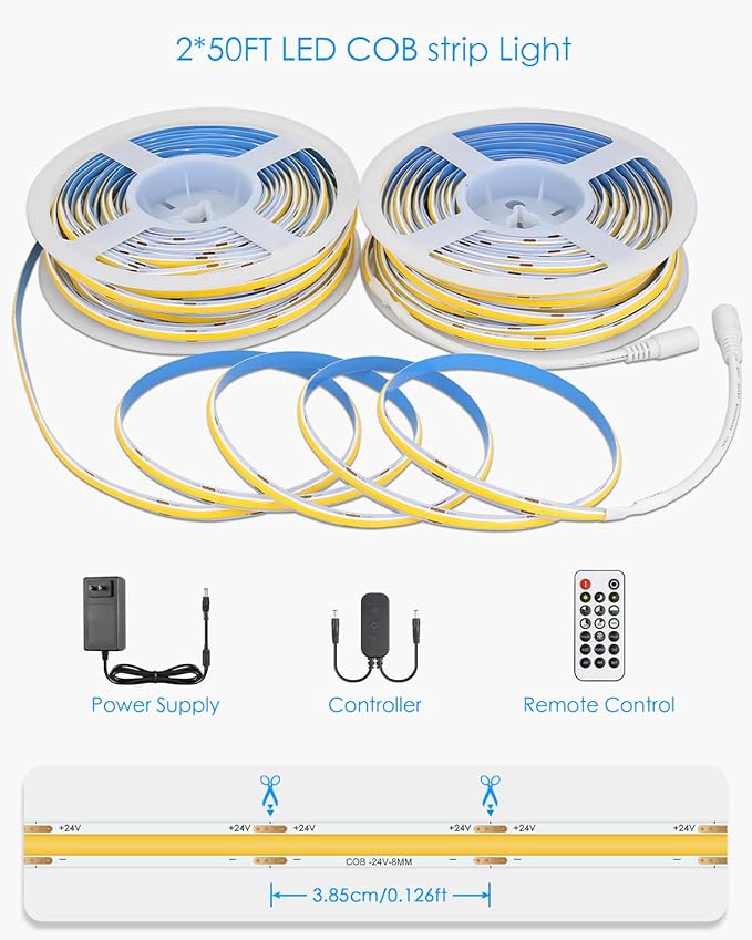 Dimmable COB Led Strip Lights for Bedroom - Image 7