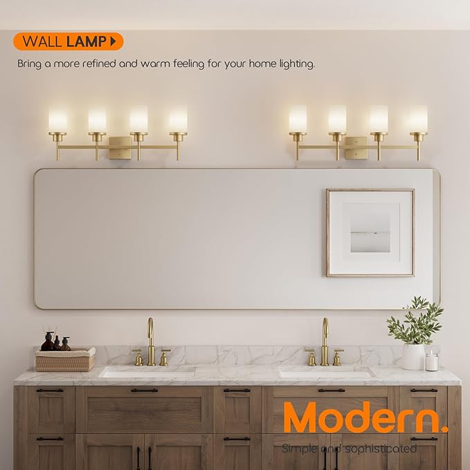 Wall Light Fixtures 4-Light Over Mirror, Wall Sconces - Image 2