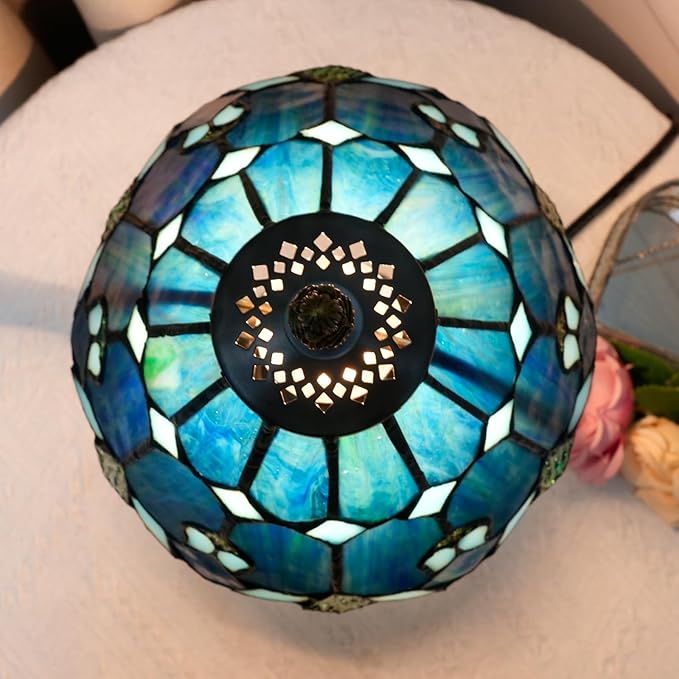 Tiffany Lamp Bedside Table Lamp-Nightstand, Stained Glass Lamp - Image 7
