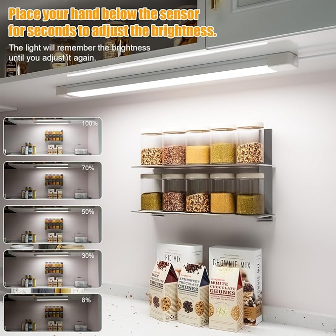 MYPLUS 16" Hand Wave Activated Under Counter Lighting, Bright 450 Lumens LED - Image 4