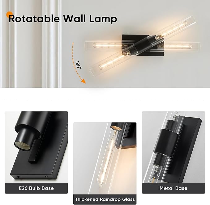 24.8" L Wall Sconces Set of 2 - Image 5