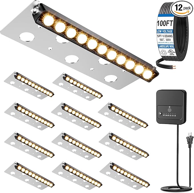 ZZXX 12W Retaining Wall Lights LED Hardscape Lighting Low Voltage Step Lights by ZZXX