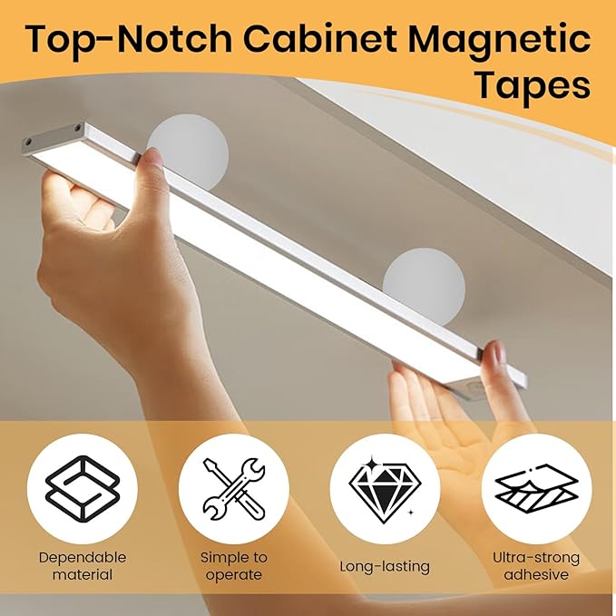 24 Pack Under Cabinet Light Metal Adhesive Strips - Image 5