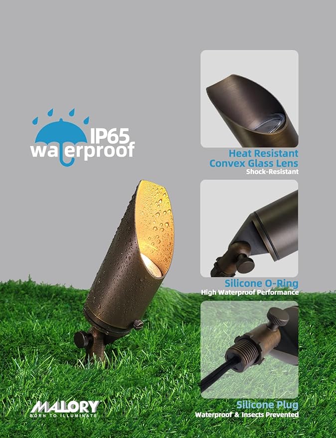 MALORY Brass Landscape Spotlight 10-Pack - Image 4