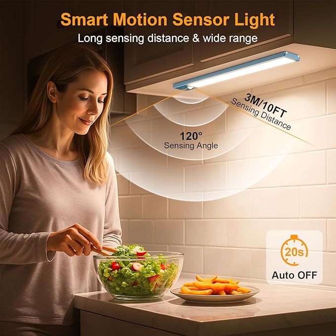 Gritin 10.2inch Under Cabinet Lighting Rechargeable -84 LED Super Bright - Image 7
