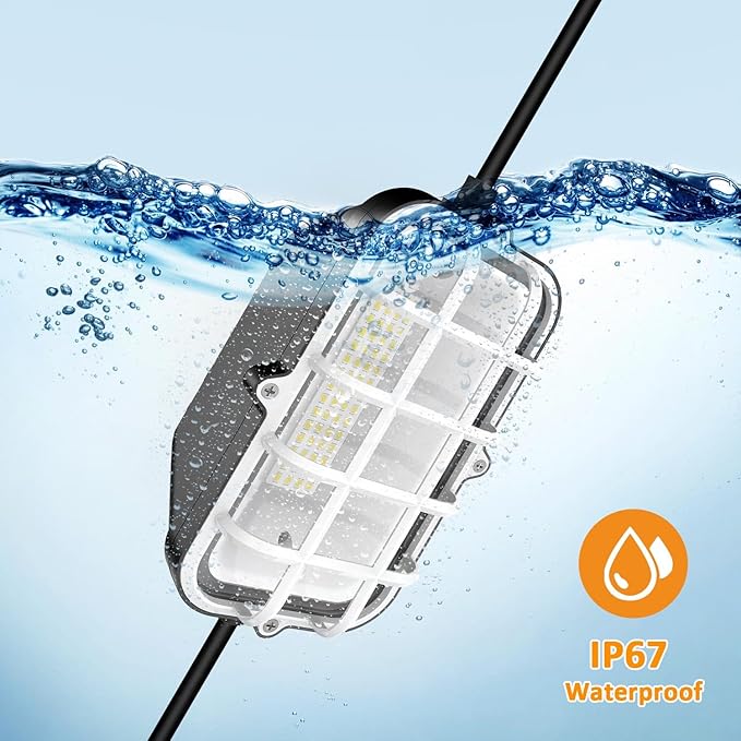 100ft LED Construction String Lights, 150W 15000LM Waterproof IP67 Led String - Image 6