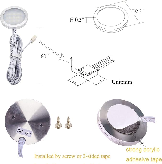 AIBOO Color Changing Christmas Xmas Decor Under Cabinet LED Lighting IR Remote - Image 4