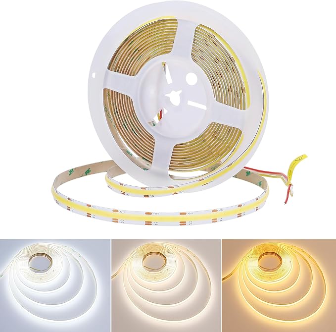 JOYLIT 24V COB LED Strip Lights White CCT 2700K-6000K 610LM/FT Ultra Bright by JOYLIT