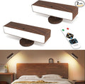 Battery Operated Wall Sconces Set of 2: Wireless Rechargeable Wall Light by iThird