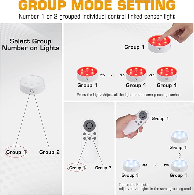 EverBrite Puck Lights With Remote, Rechargeable 2000mAh Linked Sensor Under - Image 8