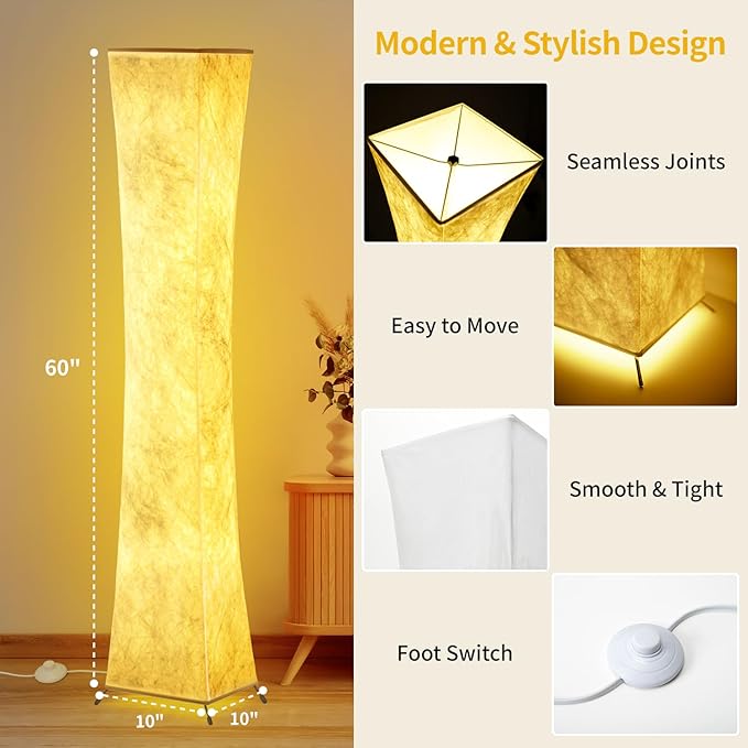 BLUEYE Floor Lamp, 1800Lumens, RGBW 2700K-6500K, Remote Control, 2 X 80W - Image 6