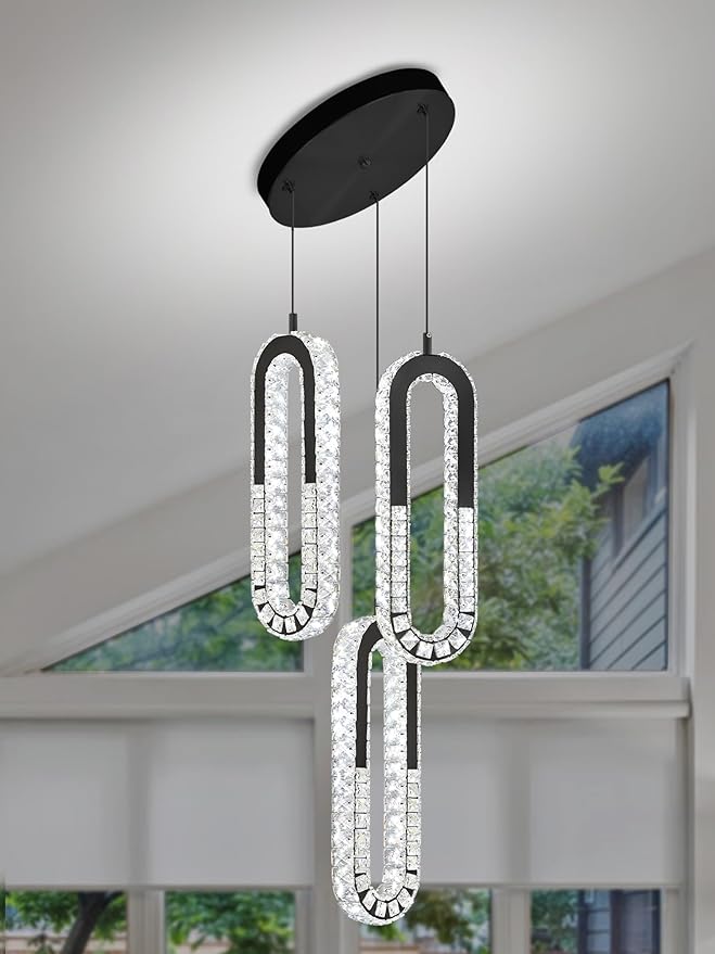 3-Light Pendant Lighting, Dining Room Chandelier Light Fixture Modern Hanging - Image 8