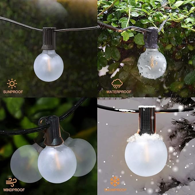 GOOTHY 50Ft LED Outdoor Patio String Lights - Image 4