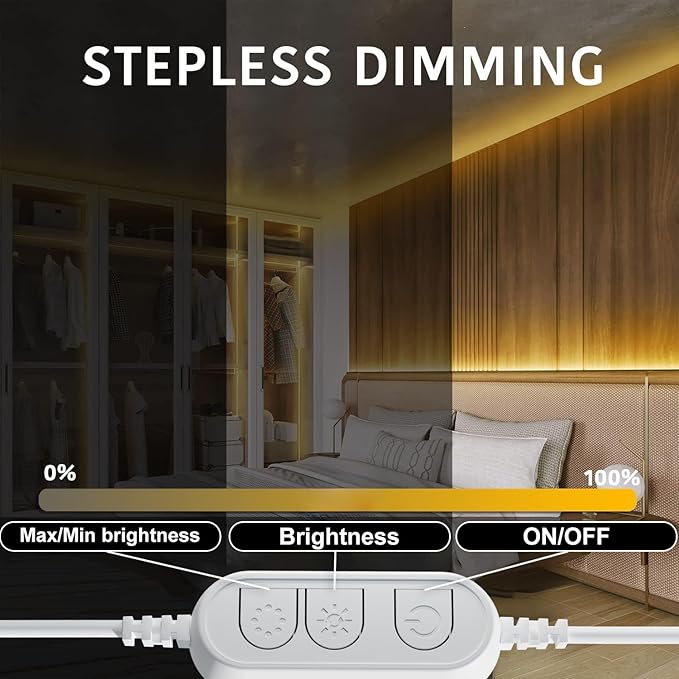dalattin Warm White LED Strip Lights 50ft, Led Lights Strip Dimmable Bright 24V - Image 2