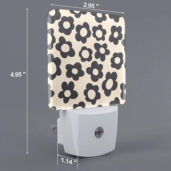 Led Night Light, Groovy Flowers Decorative Plug in Nightlights, - Image 2