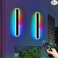 Widened 2 Pack RGB Outdoor Wall Lights, 23.6inch Long Dimmable Modern LED Wall by Daoseolo