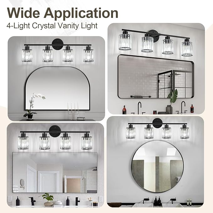 Crystal Bathroom Light Fixtures, Bathroom Lighting Fixtures Over Mirror - Image 5