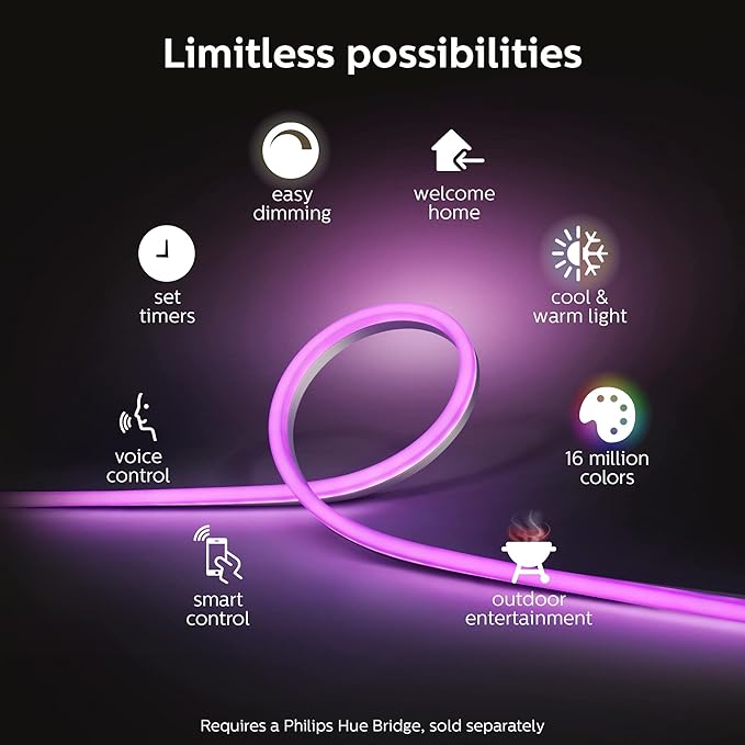 Philips Hue Outdoor 7-Foot Smart LED Light Strip - Image 3