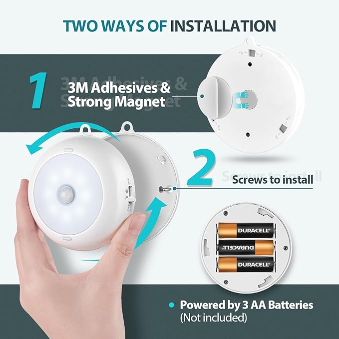 BLS Motion Sensor Light Indoor, Wireless LED Night Light, Under Cabinet Lighting - Image 5