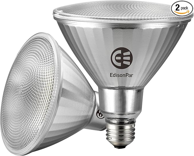 Full-Glass PAR38 LED Flood Light Bulbs Outdoor/Indoor Equivalent 350 Watt by Edisonpar