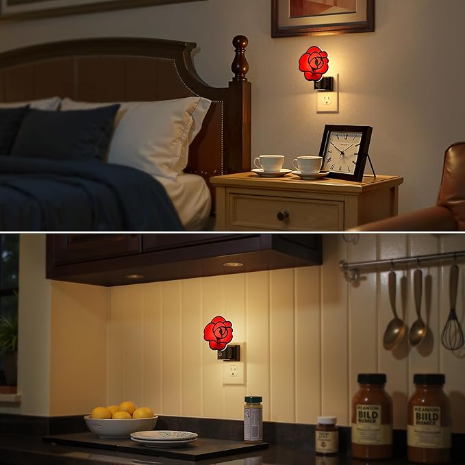 Briignite Flower Night Light 1 Pack, Rose Night Lights Plug into Wall Dimmable - Image 6