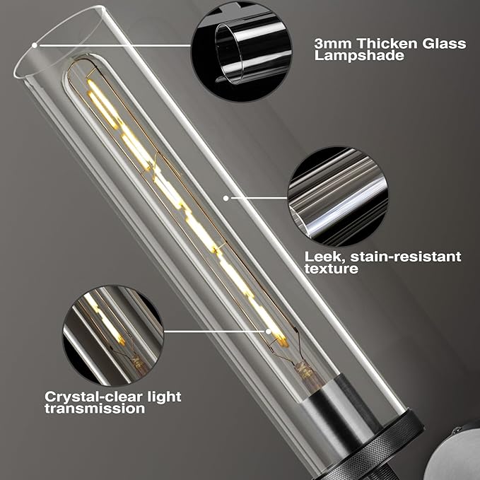 Black Wall Sconce, Double Vanity Light Fixture, Bathroom Wall Lamp, Living Room - Image 6