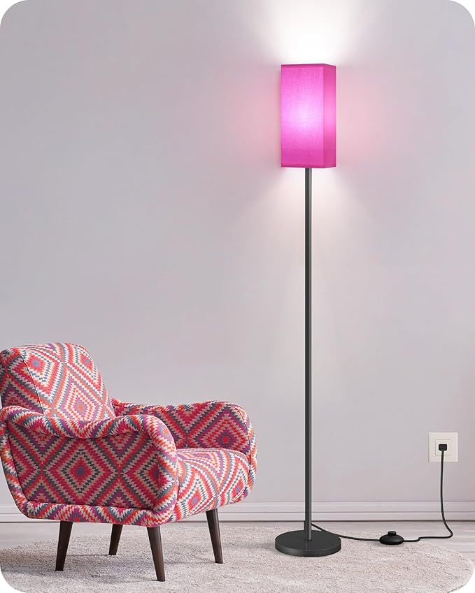 Floor Lamp, Pole Lamp with Foot Switch, Modern Standing Lampshade, Minimalist - Image 8