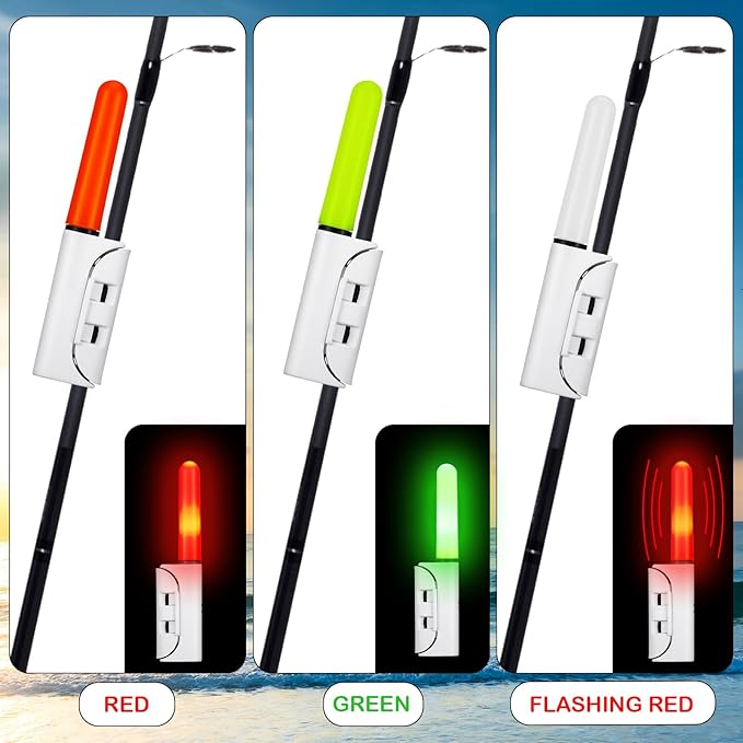 6 Pcs Fishing Glow Sticks LED Fishing Pole Light Night Fish Alert Glow Stick - Image 5