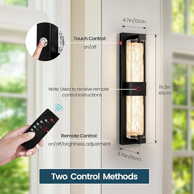 Battery Operated Resin Wall Sconce - Image 4