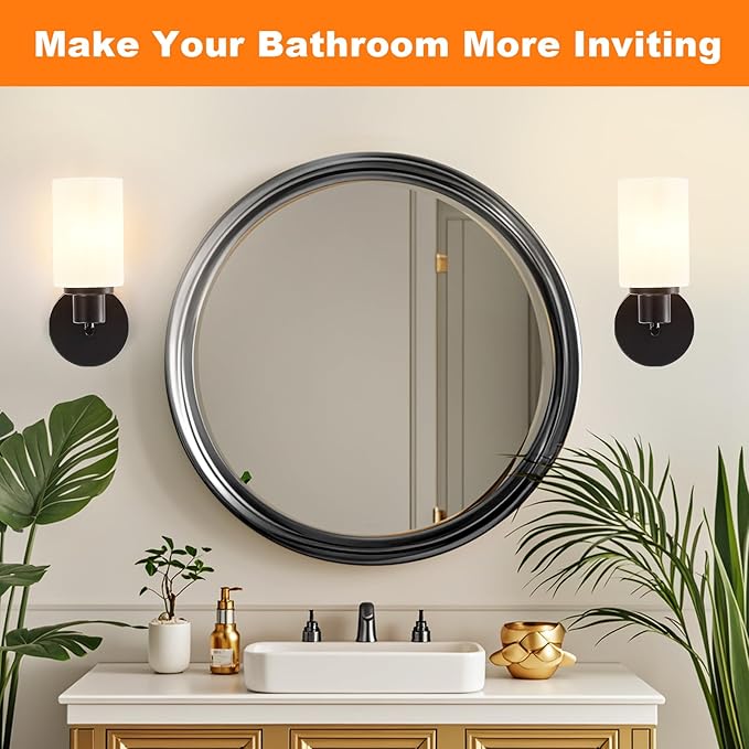 DLLT Wall Sconces Set of Two: Modern Bathroom Vanity Light Fixtures - Image 3