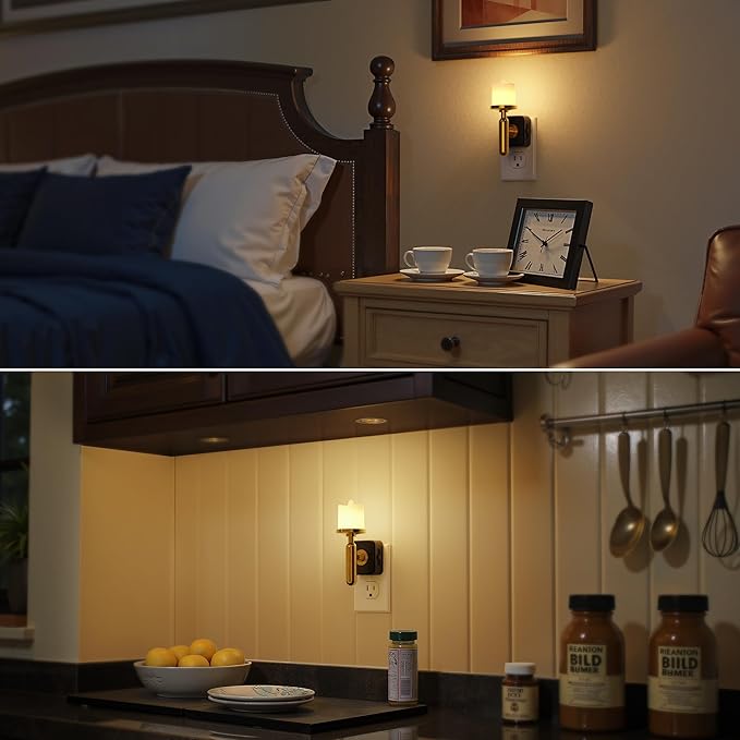 Briignite Flameless Candle Night Light, Night Lights Plug into Wall, LED Candle - Image 4