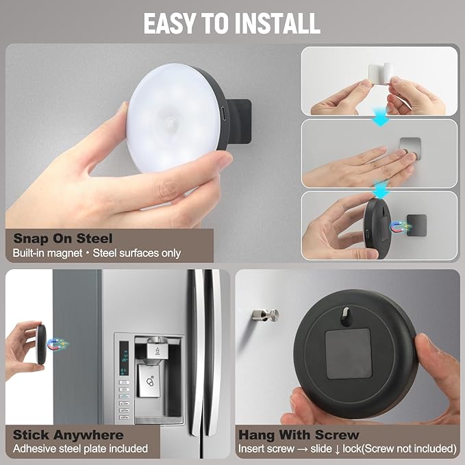 Motion Sensor Night Light 2 Pack LED Night Lights, Dusk to Dawn Motion Sensor - Image 4