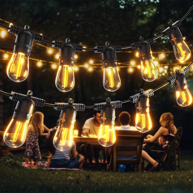 Outdoor String LED Patio Lights - 100Ft 30M Outside Waterproof Light - Image 9