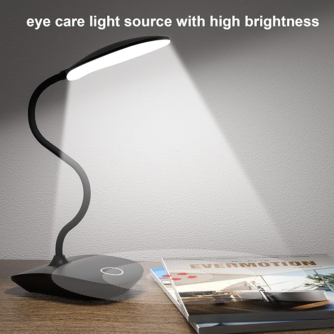 DEEPLITE Battery Operated Desk Lamp, LED Desk Light 3 Lighting Modes Stepless - Image 2