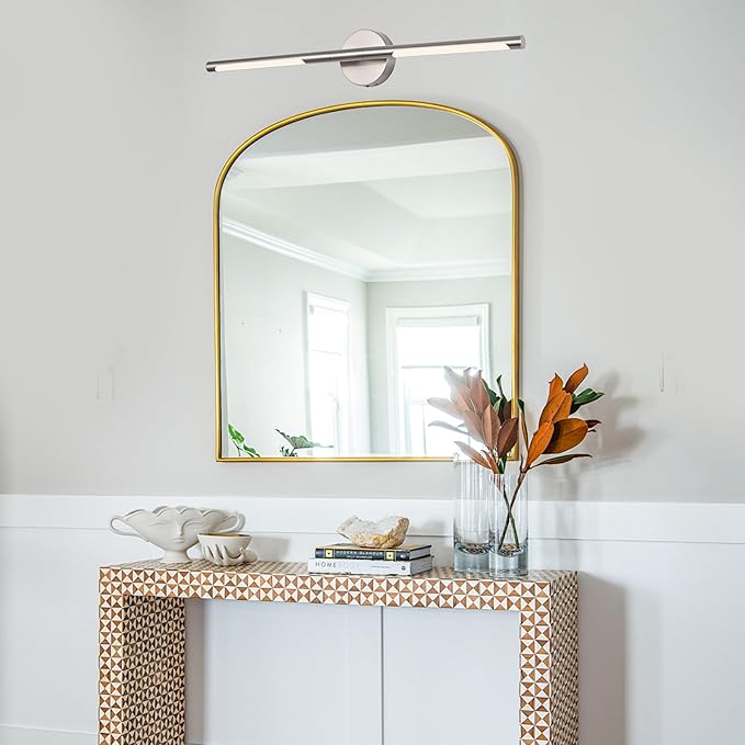 BONLICHT 30 Inch LED Modern Brushed Nickel Bathroom Vanity Light Fixtures Over - Image 9
