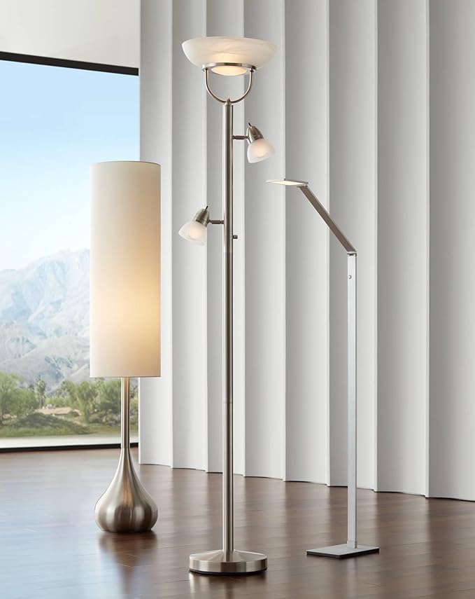 Possini Euro Design Modern Mid Century Modern Droplet-Shaped Floor Lamp 62" - Image 8