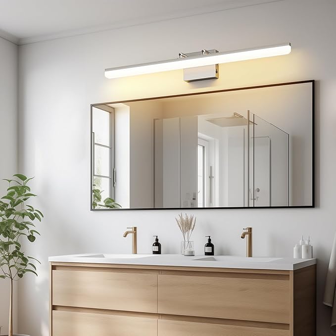 Brushed Nickel Vanity Light 31.5", 24W LED Dimmable Bathroom Light Bar - Image 7