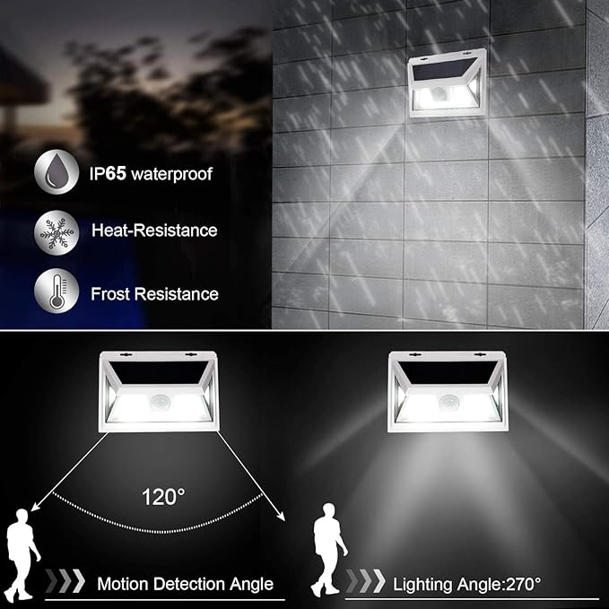Upgrade 3-Pack Solar Motion Sensor Lights - Image 6
