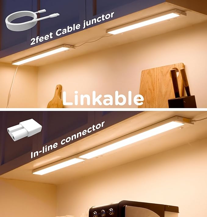 36 Inch Under Cabinet Lighting Plug in, 20W 120V 3 Color 3000K/4000K/5000K - Image 6