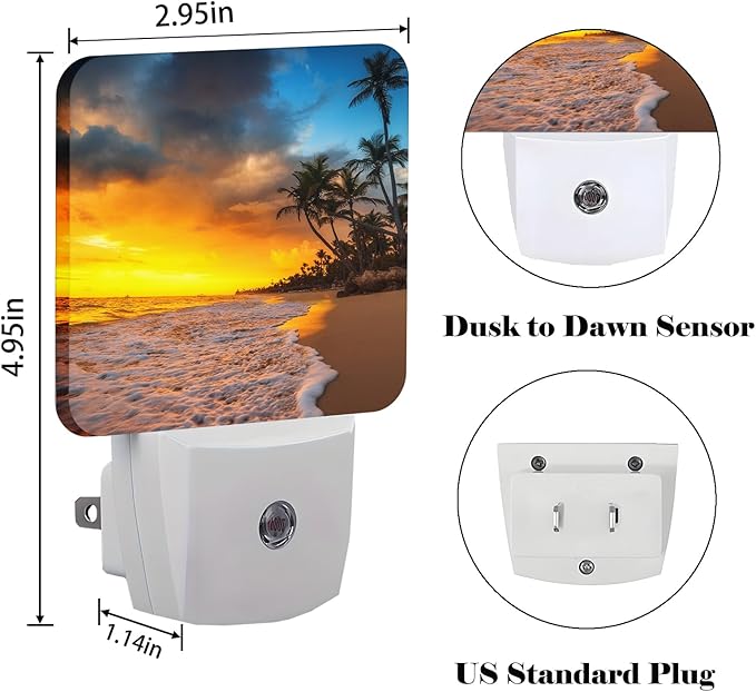 Sunset Beach Night Light, Plug Into Wall - Image 2