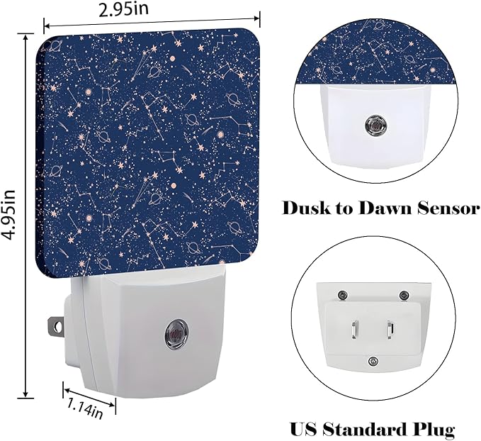 Star Map Night Light, Plug Into Wall - Image 2