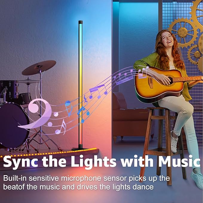 LED Floor Lamp, 63-Inch RGB Corner Light - Image 3