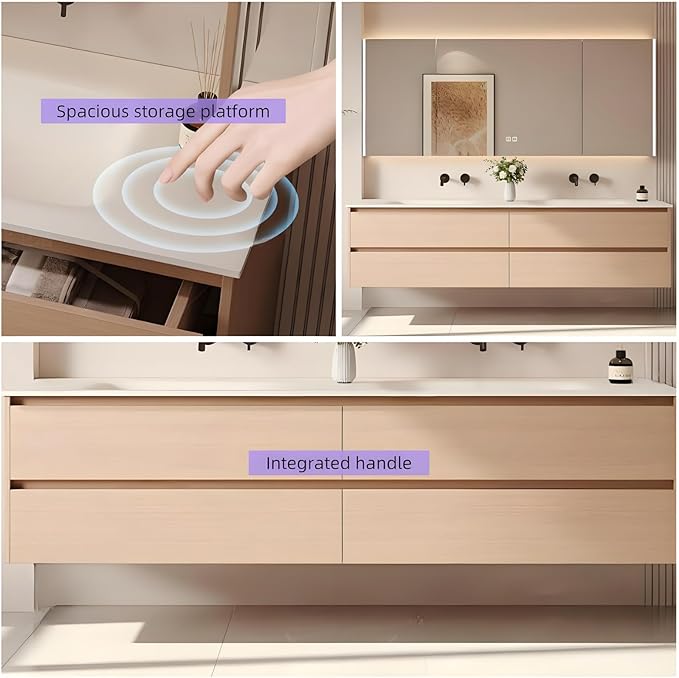 62'' Double Bathroom Vanity - Image 4