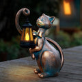 WHIMSYNOOK 10.7" Bronze Cat Solar Garden Statue Light – Cute Kitty Design by WhimsynookUSDirect